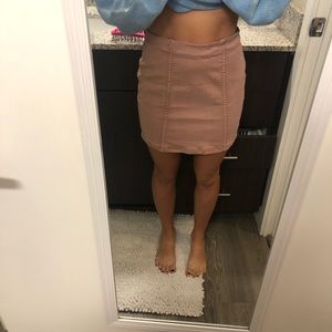Pink mini skirt